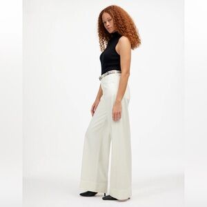 Madewell Superwide-Leg Jeans Size 31 in True White Denim NEW NS899 $138